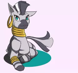 Size: 1024x965 | Tagged: safe, artist:yzaicreates, banned from derpibooru, deleted from derpibooru, derpibooru import, zecora, zebra, ear piercing, earring, female, jewelry, mare, neck rings, piercing, prone, simple background, solo, white background, zecora appreciation week