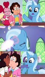 Size: 640x1080 | Tagged: safe, banned from derpibooru, deleted from derpibooru, derpibooru import, edit, edited screencap, screencap, trixie, all bottled up, connie maheswaran, meme, spinel (steven universe), steven quartz universe, steven universe, steven universe future, steven universe: the movie