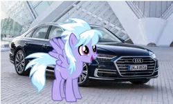 Size: 817x494 | Tagged: safe, artist:s-class-destroyer, banned from derpibooru, deleted from derpibooru, derpibooru import, cloudchaser, pegasus, pony, audi, audi a8, car, female, irl, mare, obligatory pony, photo, ponies in real life, solo