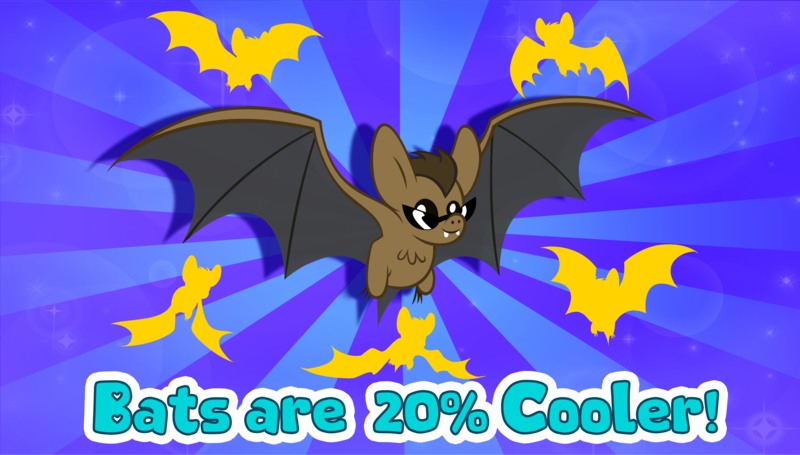 Size: 5400x3069 | Tagged: safe, artist:andoanimalia, banned from derpibooru, deleted from derpibooru, derpibooru import, bat, may the best pet win, cute, flying, high res, meme, sunglasses, text, thug life, twenty percent cooler, wings