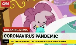 Size: 1210x712 | Tagged: safe, banned from derpibooru, deleted from derpibooru, derpibooru import, edit, pinkie pie, cnn, coronavirus, covid-19, death, disease, fake news