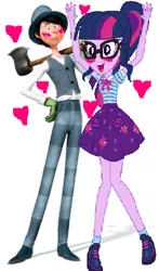 Size: 340x580 | Tagged: safe, banned from derpibooru, deleted from derpibooru, derpibooru import, sci-twi, twilight sparkle, human, equestria girls, blushing, crossover, crossover shipping, cute, heart, shipping, the lorax, the onceler