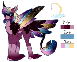 Size: 1747x1406 | Tagged: safe, artist:clay-bae, banned from derpibooru, deleted from derpibooru, derpibooru import, oc, oc:red star, unofficial characters only, alicorn, pony, chest fluff, ethereal mane, feathered fetlocks, male, offspring, parent:princess luna, parent:sunburst, parents:lunaburst, simple background, solo, stallion, starry mane, tail feathers, transparent background, two toned wings, winged hooves, wings