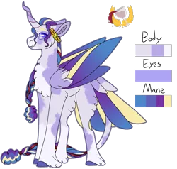 Size: 1691x1609 | Tagged: safe, artist:clay-bae, banned from derpibooru, deleted from derpibooru, derpibooru import, oc, oc:lavender grace, alicorn, pony, offspring, parent:party favor, parent:princess cadance, simple background, tail feathers, transparent background, two toned wings, wings