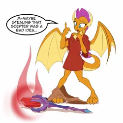 Size: 1400x1400 | Tagged: safe, artist:acesential, banned from derpibooru, deleted from derpibooru, derpibooru import, smolder, bloodstone scepter, human to dragon, transformation