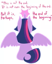Size: 500x616 | Tagged: safe, artist:karpet-shark, banned from derpibooru, deleted from derpibooru, derpibooru import, twilight sparkle, alicorn, magical mystery cure, philosophy, quote, solo, twilight sparkle (alicorn), winston churchill