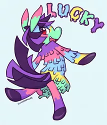 Size: 500x583 | Tagged: safe, banned from derpibooru, deleted from derpibooru, derpibooru import, oc, lucky, piñata