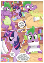 Size: 1024x1447 | Tagged: safe, artist:bbmbbf, banned from derpibooru, deleted from derpibooru, derpibooru import, spike, twilight sparkle, comic:a lesson on benefits, equestria untamed, comic, palcomix