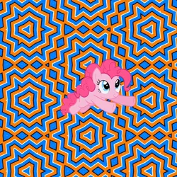 Size: 800x800 | Tagged: safe, artist:egloo422, banned from derpibooru, deleted from derpibooru, derpibooru import, pinkie pie, modern art, optical illusion, psychedelic