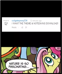 Size: 396x470 | Tagged: safe, banned from derpibooru, deleted from derpibooru, derpibooru import, fluttershy, download, exploitable meme, meme, nature is so fascinating, noteskins, obligatory pony, stepmania