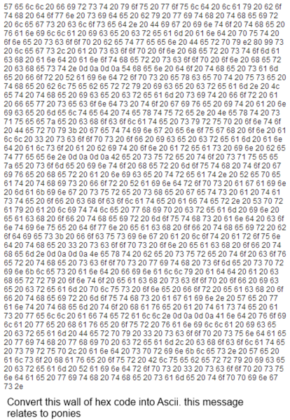 Size: 460x666 | Tagged: questionable, banned from derpibooru, deleted from derpibooru, derpibooru import, derpy hooves, oc, oc:raindrops, ascii, hex, image, numbers, png, teasing, text, text only, wall of text