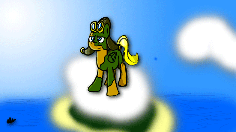 Size: 787x442 | Tagged: safe, artist:applelight limited, banned from derpibooru, deleted from derpibooru, derpibooru import, oc, unofficial characters only, pegasus, pony, fanfic, adventurer, goggles, hat, island, male, ocean, piebald coloring, pilot, practice drawings, stallion