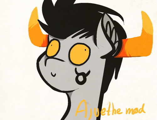 Size: 500x383 | Tagged: safe, artist:ajue, banned from derpibooru, deleted from derpibooru, derpibooru import, ponified, pony, 30 minute art challenge, homestuck, tavros nitram