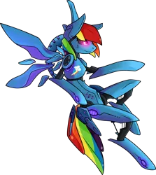 Size: 4458x5000 | Tagged: safe, artist:dadio46, banned from derpibooru, deleted from derpibooru, derpibooru import, rainbow dash, robot, metal dash, solo, vector