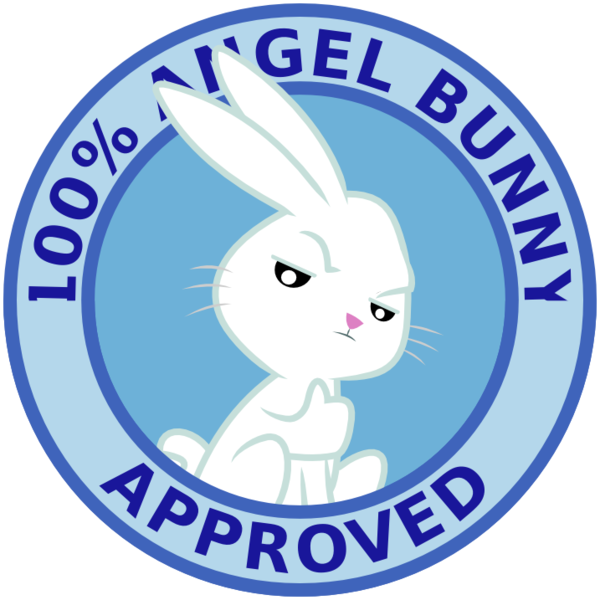 Size: 717x717 | Tagged: safe, artist:masem, banned from derpibooru, deleted from derpibooru, derpibooru import, idw, angel bunny, seal of approval