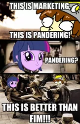 Size: 261x402 | Tagged: safe, banned from derpibooru, deleted from derpibooru, derpibooru import, twilight sparkle, equestria girls, 300, caption, comic, equestria girls drama, equestria girls will be better than fim, faic, image macro, rib, smirk, text, this is sparta, twiface