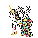 Size: 148x148 | Tagged: safe, artist:khorogh, banned from derpibooru, deleted from derpibooru, derpibooru import, oc, alicorn, alicorn oc, angelic prism, animated, desktop ponies, horn, pixel art, solo, sprite, wings