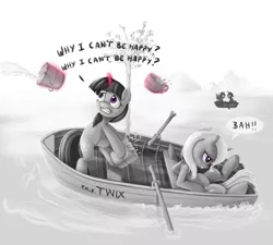 Size: 1000x900 | Tagged: safe, artist:ponykillerx, banned from derpibooru, deleted from derpibooru, derpibooru import, applejack, rainbow dash, trixie, twilight sparkle, appledash, boat, female, lesbian, ship sinking, shipping, sinking, twixie