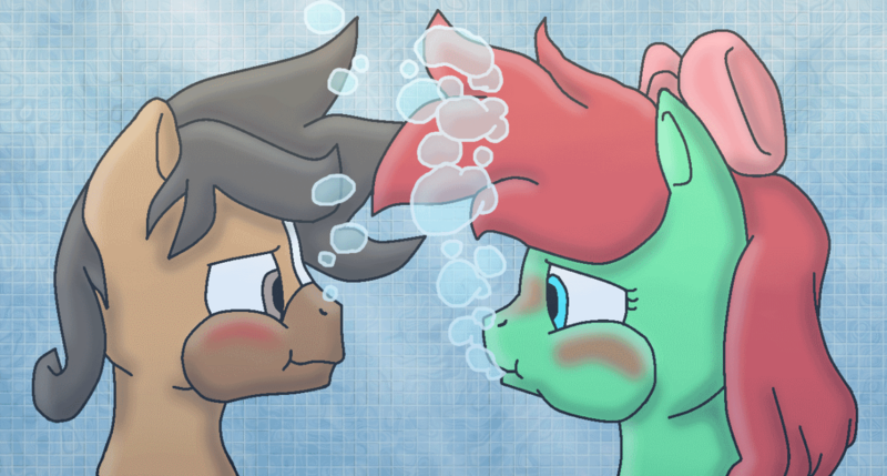 Size: 1280x687 | Tagged: safe, artist:crowley, artist:jakethespy, banned from derpibooru, deleted from derpibooru, derpibooru import, oc, bubble, rosebloom, underwater