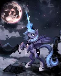 Size: 2400x3000 | Tagged: safe, artist:ponykillerx, banned from derpibooru, deleted from derpibooru, derpibooru import, princess luna, epic, s1 luna