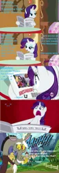 Size: 1284x3745 | Tagged: safe, banned from derpibooru, deleted from derpibooru, derpibooru import, discord, rarity, equestria girls, comic, ever after high, foal free press, hasbro, i'll destroy her, mattel, meta, newspaper