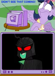 Size: 563x771 | Tagged: semi-grimdark, artist:adammasterart, banned from derpibooru, deleted from derpibooru, derpibooru import, twilight sparkle, oc, equestria girls, exploitable meme, fatty fat fat, meme, obligatory pony, scared, tv meme