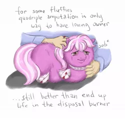 Size: 1051x1000 | Tagged: grimdark, artist:quickhorn, banned from derpibooru, deleted from derpibooru, derpibooru import, fluffy pony, abuse, amputee, crying, fluffy pony grimdark, sadbox