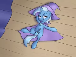 Size: 1280x960 | Tagged: suggestive, artist:bakasan, banned from derpibooru, deleted from derpibooru, derpibooru import, trixie, pony, unicorn, female, mare, solo, solo female, stage, strategically covered, wand