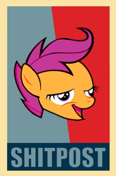 Size: 495x750 | Tagged: safe, banned from derpibooru, deleted from derpibooru, derpibooru import, scootaloo, chickun, exploitable meme, faic, forced meme, meme, shitposting, solo