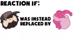 Size: 1280x720 | Tagged: safe, artist:keno9988, banned from derpibooru, deleted from derpibooru, derpibooru import, pinkie pie, exploitable meme, game grumps, jontron, meme, meta, not so grump, pony grumps, reaction if