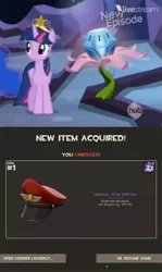 Size: 597x1004 | Tagged: safe, banned from derpibooru, deleted from derpibooru, derpibooru import, twilight sparkle, alicorn, princess twilight sparkle (episode), season 4, exploitable meme, hat, meme, mystery box of plot importance, team captain, team fortress 2, twilight sparkle (alicorn), valve logic, what's in the box?, worth the weight