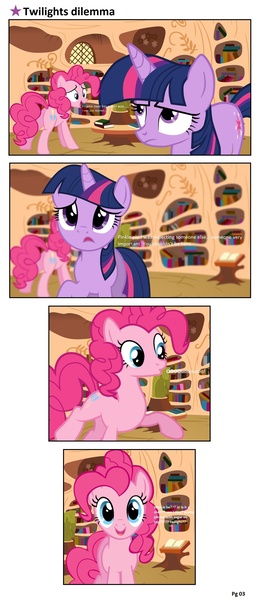 Size: 1392x3192 | Tagged: safe, artist:pieski, banned from derpibooru, deleted from derpibooru, derpibooru import, pinkie pie, twilight sparkle, comic