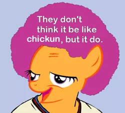 Size: 499x453 | Tagged: safe, banned from derpibooru, deleted from derpibooru, derpibooru import, scootaloo, chickun, exploitable meme, faic, forced meme, meme