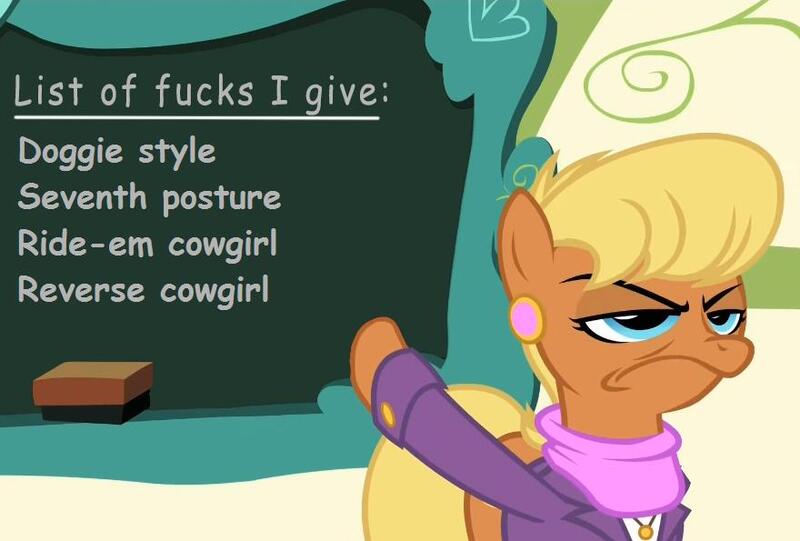 Size: 880x595 | Tagged: questionable, banned from derpibooru, deleted from derpibooru, derpibooru import, edit, ms. harshwhinny, flight to the finish, chalkboard, exploitable meme, grumpy, meme, ms. harshwhinny's professional chalkboard, obligatory pony, solo, vulgar