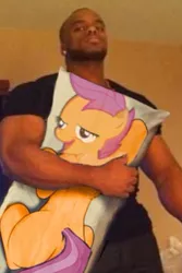 Size: 640x960 | Tagged: safe, banned from derpibooru, deleted from derpibooru, derpibooru import, scootaloo, human, body pillow, chickun, exploitable meme, faic, forced meme, meme