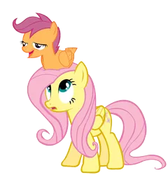 Size: 1956x2040 | Tagged: safe, banned from derpibooru, deleted from derpibooru, derpibooru import, fluttershy, scootaloo, chickun, exploitable meme, faic, forced meme, meme