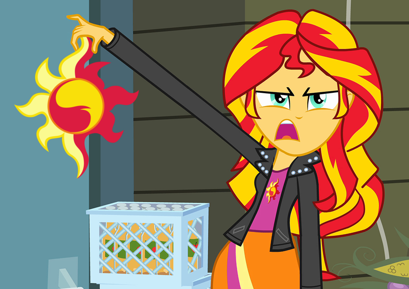 Size: 1016x720 | Tagged: safe, banned from derpibooru, deleted from derpibooru, derpibooru import, edit, sunset shimmer, equestria girls, cutie mark, exploitable meme, meme, solo, sunset is disgusted