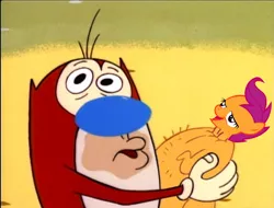 Size: 708x537 | Tagged: safe, banned from derpibooru, deleted from derpibooru, derpibooru import, scootaloo, chickun, exploitable meme, faic, forced meme, image, jpeg, meme, ren and stimpy, stimpy