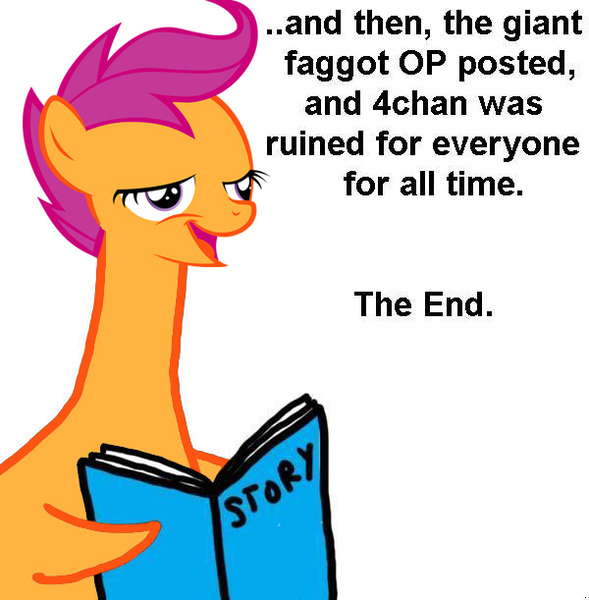 Size: 600x611 | Tagged: safe, banned from derpibooru, deleted from derpibooru, derpibooru import, scootaloo, 4chan, chickun, exploitable meme, faic, forced meme, image, jpeg, meme, vulgar