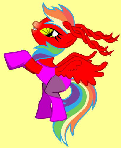 Size: 408x495 | Tagged: safe, banned from derpibooru, deleted from derpibooru, derpibooru import, rainbow dash, pony creator, lust, possessed, solo