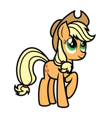 Size: 2643x3152 | Tagged: safe, artist:starlessnight22, banned from derpibooru, deleted from derpibooru, derpibooru import, applejack, raised hoof, simple background, solo