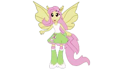 Size: 1744x972 | Tagged: safe, artist:milliezone, banned from derpibooru, deleted from derpibooru, derpibooru import, fluttershy, bat pony, human, bats!, equestria girls, bat ponified, clothes, flutterbat, humanized, race swap, skirt, solo, tanktop