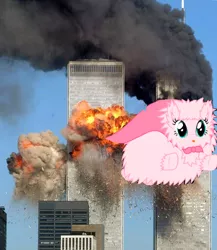 Size: 434x501 | Tagged: semi-grimdark, banned from derpibooru, deleted from derpibooru, derpibooru import, oc, oc:fluffle puff, irl, photo, twin towers