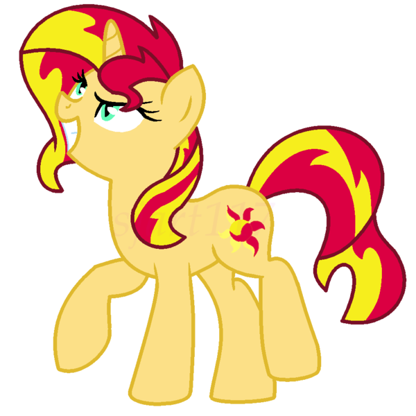 Size: 1000x1000 | Tagged: safe, artist:sjart117, banned from derpibooru, deleted from derpibooru, derpibooru import, sunset shimmer, equestria girls, ms paint, pony counterpart, solo