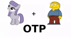 Size: 1024x563 | Tagged: safe, banned from derpibooru, deleted from derpibooru, derpibooru import, maud pie, daddy and me, exploitable meme, meme, otp, ralph wiggum, the simpsons