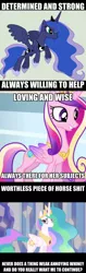 Size: 1494x4717 | Tagged: safe, banned from derpibooru, deleted from derpibooru, derpibooru import, princess cadance, princess celestia, princess luna, drama bait, image, jpeg, text, vulgar