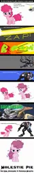 Size: 499x2518 | Tagged: safe, banned from derpibooru, deleted from derpibooru, derpibooru import, pinkie pie, alien, sangheili, elite armour, energy sword, female, filly, foal, history, it begins, messy mane, molestie pie