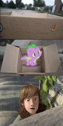 Size: 502x1000 | Tagged: safe, banned from derpibooru, deleted from derpibooru, derpibooru import, spike, dragon, baby, baby dragon, cute, dashie meme, exploitable meme, good people finding dash meme, good people finding spike meme, hiccup horrendous the third, how to train your dragon, meme, obligatory pony, spikabetes