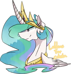 Size: 793x819 | Tagged: safe, artist:ajue, banned from derpibooru, deleted from derpibooru, derpibooru import, princess celestia, bust, lettersforcelestia, portrait, solo