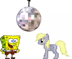 Size: 529x435 | Tagged: safe, artist:angrynoahs, banned from derpibooru, deleted from derpibooru, derpibooru import, derpy hooves, disco, image, png, spongebob squarepants, spongebob squarepants (character)